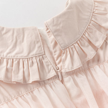 Summer Girls Gradient Purple Mesh Cake Dress