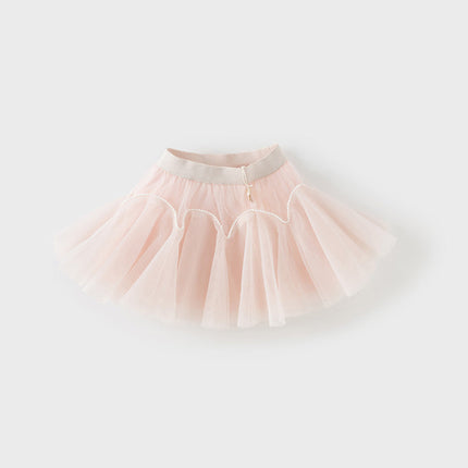 Toddler Girls Summer Adorable Light Pink Underwear Mesh Skirt