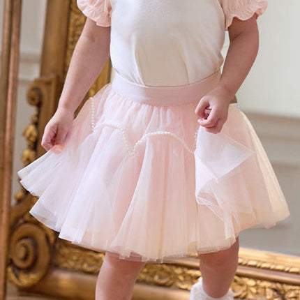 Toddler Girls Summer Adorable Light Pink Underwear Mesh Skirt