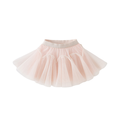 Toddler Girls Summer Adorable Light Pink Underwear Mesh Skirt