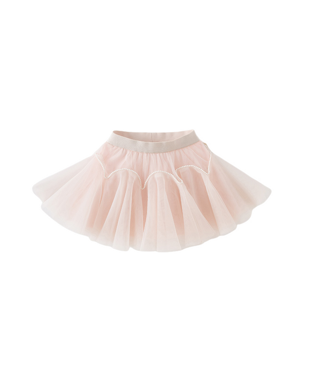 Toddler Girls Summer Adorable Light Pink Underwear Mesh Skirt