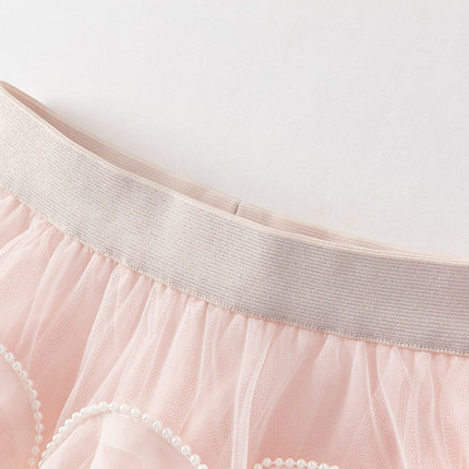 Toddler Girls Summer Adorable Light Pink Underwear Mesh Skirt