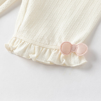 Toddler Girls Summer White/Pink Slim Breathable Leggings