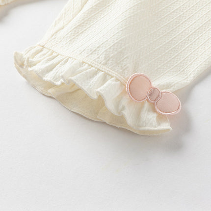 Toddler Girls Summer White/Pink Slim Breathable Leggings