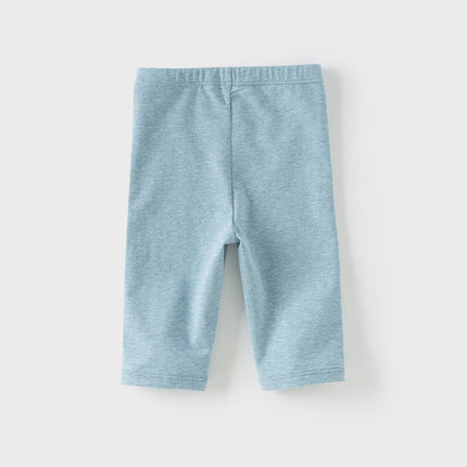 Toddler Girls Summer Beige/Denim Blue Versatile Comfortable Casual Pants