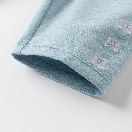 Toddler Girls Summer Beige/Denim Blue Versatile Comfortable Casual Pants
