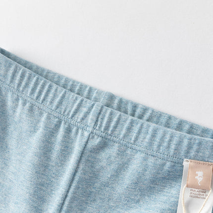 Toddler Girls Summer Beige/Denim Blue Versatile Comfortable Casual Pants