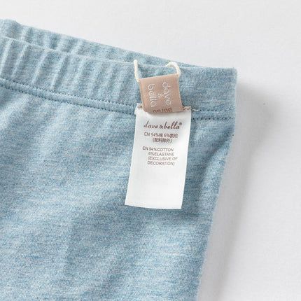 Toddler Girls Summer Beige/Denim Blue Versatile Comfortable Casual Pants