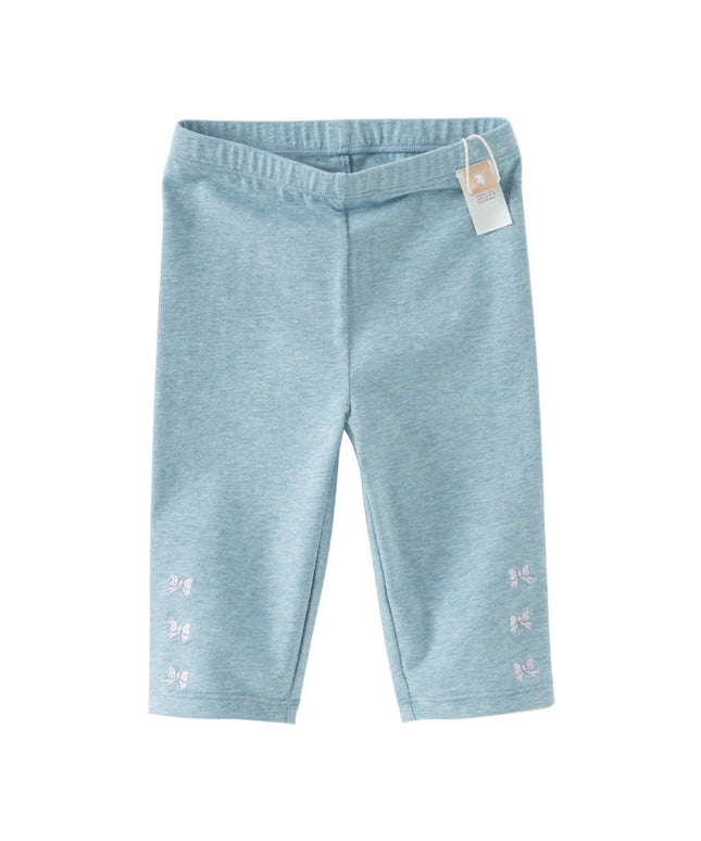 Toddler Girls Summer Beige/Denim Blue Versatile Comfortable Casual Pants