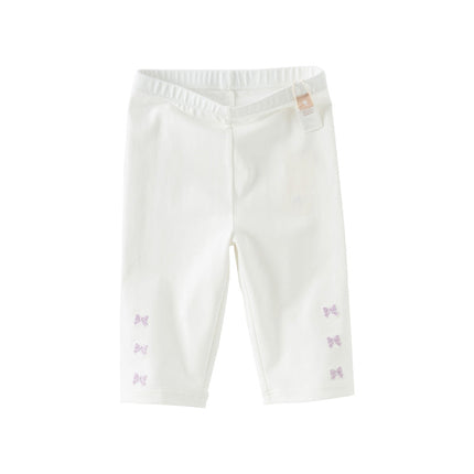 Toddler Girls Summer Beige/Denim Blue Versatile Comfortable Casual Pants