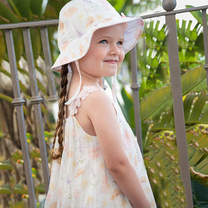 Girls Summer Cotton Cute Floral Print Halter Dress