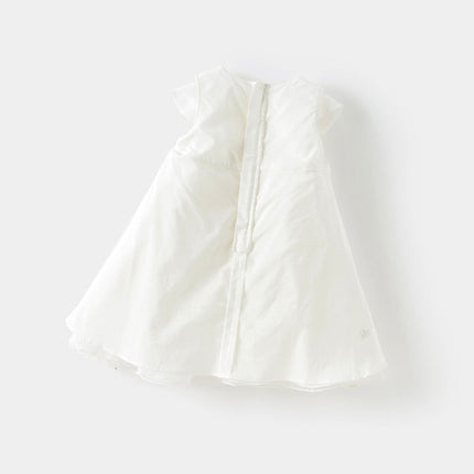 Girls Summer Fantasy Mesh White Dress