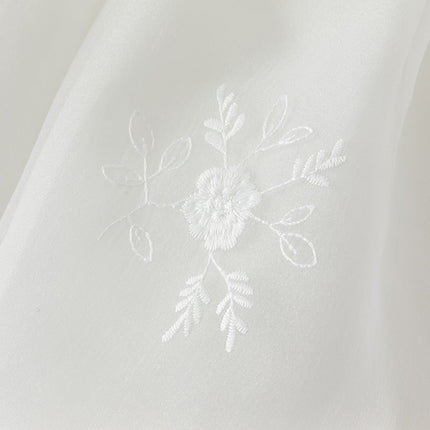 Girls Summer Fantasy Mesh White Dress
