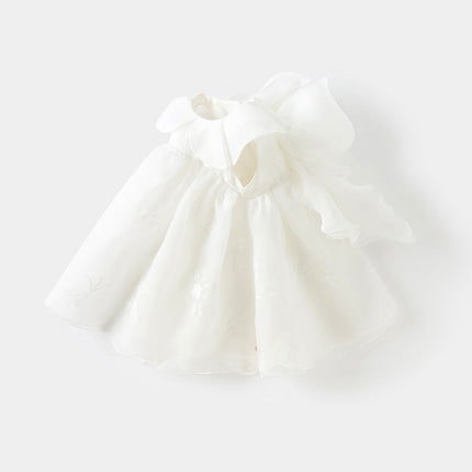Girls Summer Fantasy Mesh White Dress