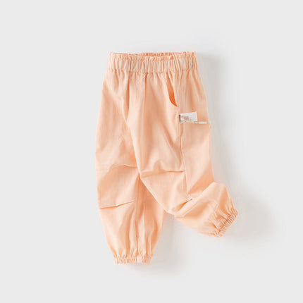 Toddler Girls Summer Purple/Orange Lightweight Loose Pants