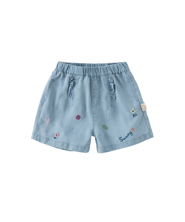 Toddler Girls Summer Fashion Denim Blue Loose Jean Shorts