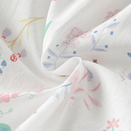 Girls Summer Floral Print Cotton Dress