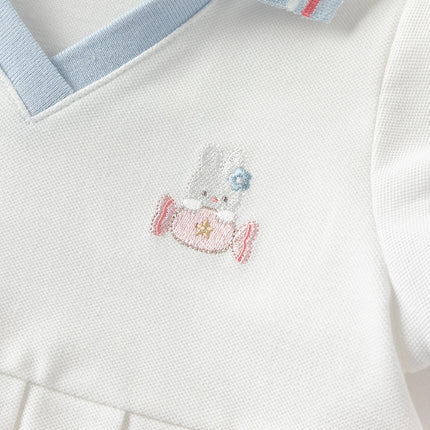 Toddler Girls Summer White Sports Polo Dress