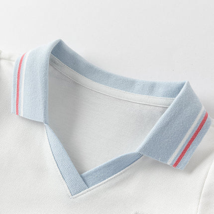 Toddler Girls Summer White Sports Polo Dress