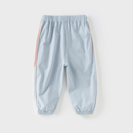 Toddler Girls Summer Breathable Cotton Drawstring Caual Pants