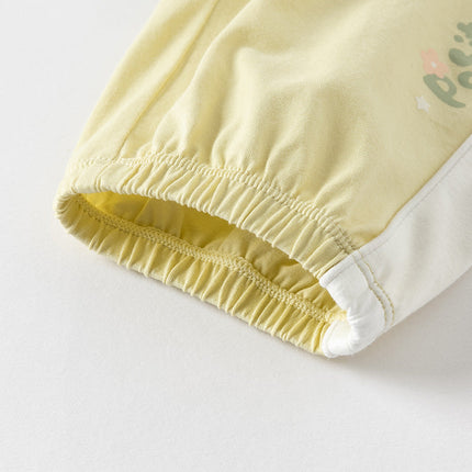 Toddler Girls Summer Breathable Cotton Drawstring Caual Pants