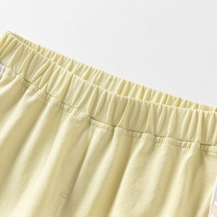 Toddler Girls Summer Breathable Cotton Drawstring Caual Pants