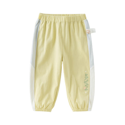 Toddler Girls Summer Breathable Cotton Drawstring Caual Pants