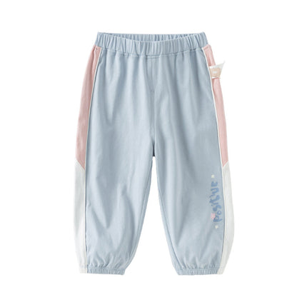 Toddler Girls Summer Breathable Cotton Drawstring Caual Pants