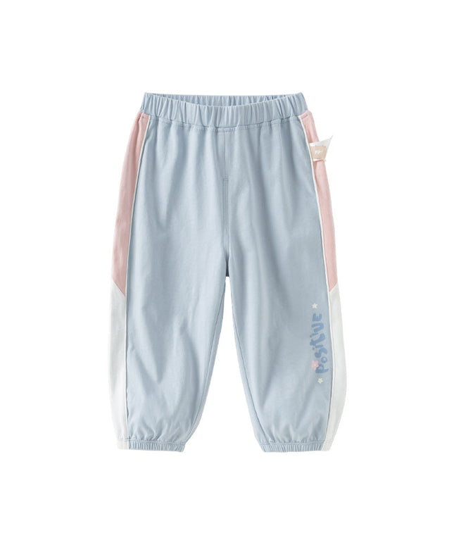 Toddler Girls Summer Breathable Cotton Drawstring Caual Pants