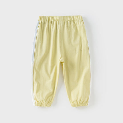 Toddler Girls Summer Breathable Cotton Drawstring Caual Pants