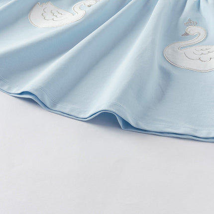 Girls Summer Blue Navy Collar Cotton Dress
