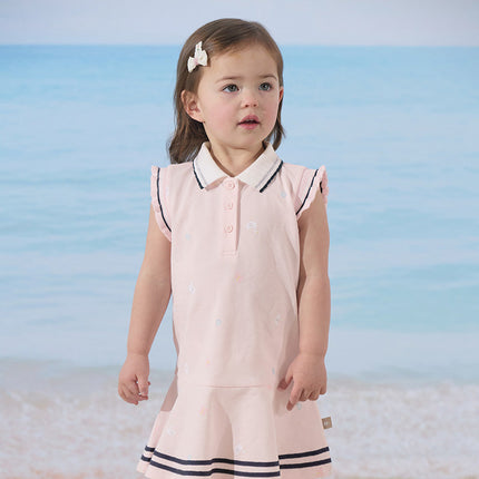 Girls Summer Formal College Polo Sleeveless Dress