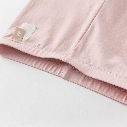 Toddler Girls Summer Versatile Light Khaki/Pink Stretchable Slim Leggings