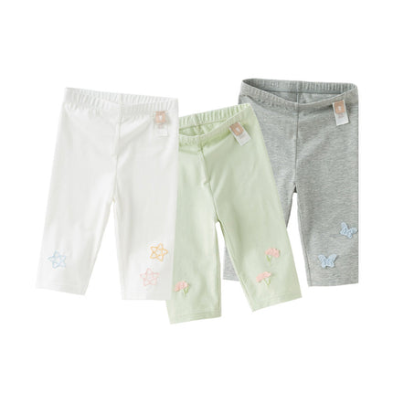 Toddler Girls Summer Versatile Multi-color Slim Leggings