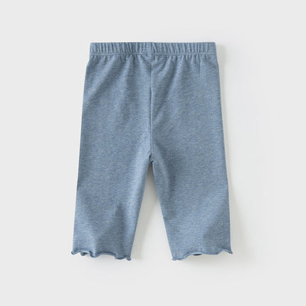 Toddler Girls Summer Denim Blue/Grey Swan Print Slim Leggings