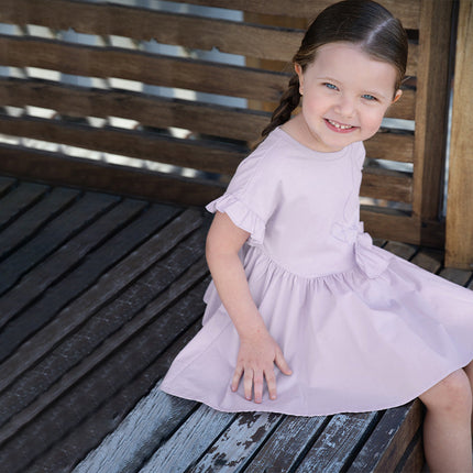 Girls Summer Cotton Fantasy Purple Patchwork Princess Dress
