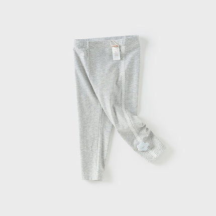 Toddler Girls Summer Light Grey Stretchable Slim Leggings
