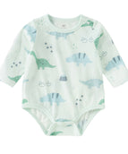 Blue Dinosaur Print