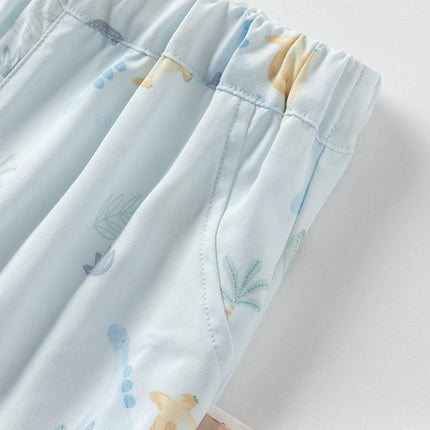 Toddler Girls/Boys Summer Casual Flower/Dinosaur Print Mosquito-Proof Pants
