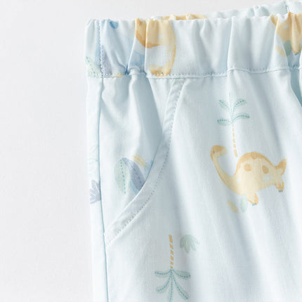 Toddler Girls/Boys Summer Casual Flower/Dinosaur Print Mosquito-Proof Pants