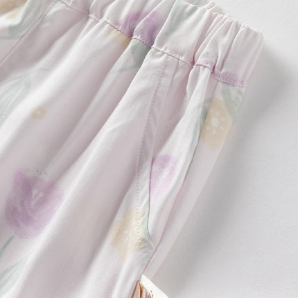 Toddler Girls/Boys Summer Casual Flower/Dinosaur Print Mosquito-Proof Pants