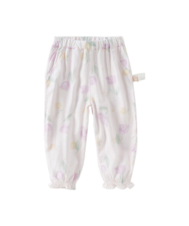 Toddler Girls/Boys Summer Casual Flower/Dinosaur Print Mosquito-Proof Pants
