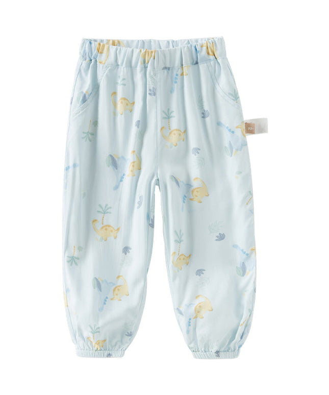Toddler Girls/Boys Summer Casual Flower/Dinosaur Print Mosquito-Proof Pants