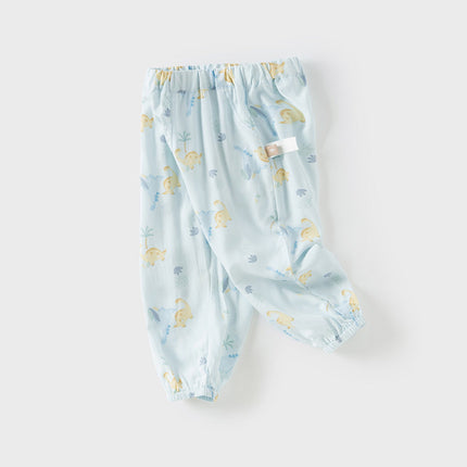 Toddler Girls/Boys Summer Casual Flower/Dinosaur Print Mosquito-Proof Pants