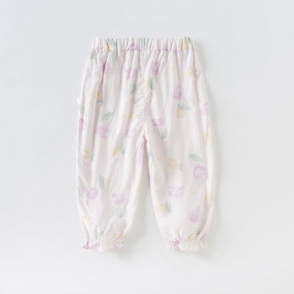 Toddler Girls/Boys Summer Casual Flower/Dinosaur Print Mosquito-Proof Pants