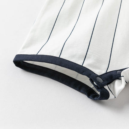 Baby Boys Summer Striped Cotton Indoor Soft Rompers