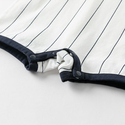 Baby Boys Summer Striped Cotton Indoor Soft Rompers