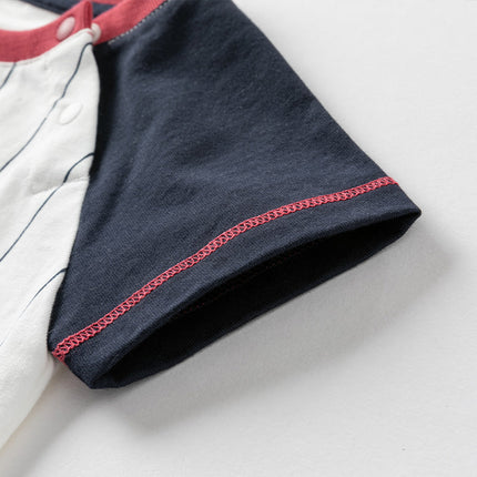Baby Boys Summer Striped Cotton Indoor Soft Rompers