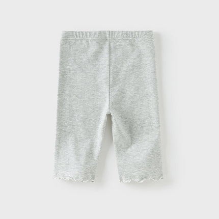 Toddler Girls Summer Cute Beige/Grey Slim Leggings