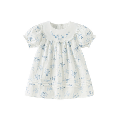 Toddler Girls Summer Cotton Fresh Floral Princess Dress